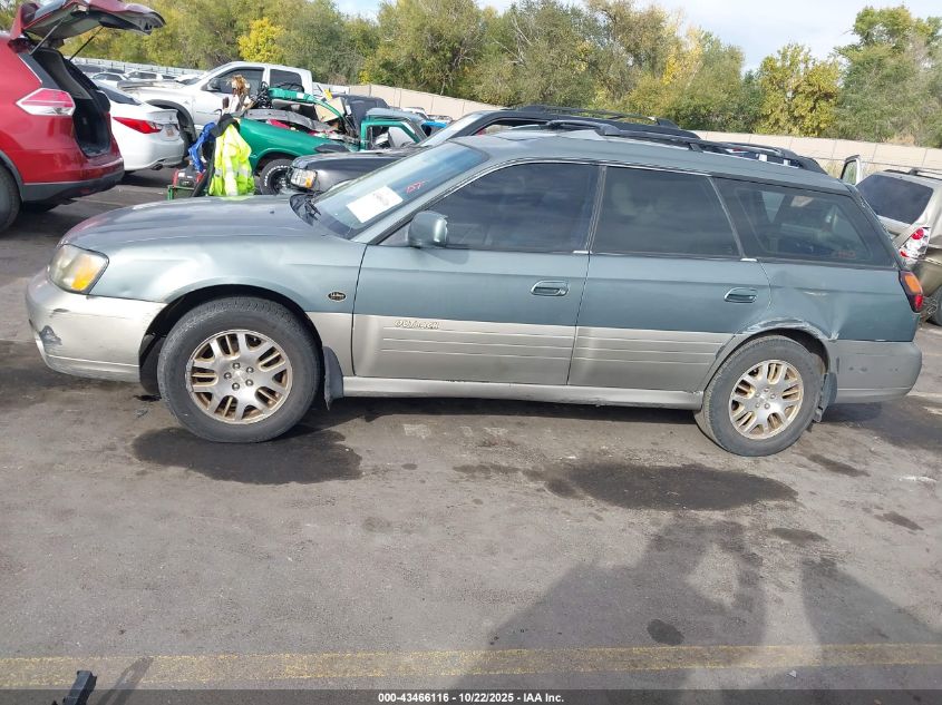 2001 Subaru Outback H6-3.0 VIN: 4S3BH806817672658 Lot: 43466116