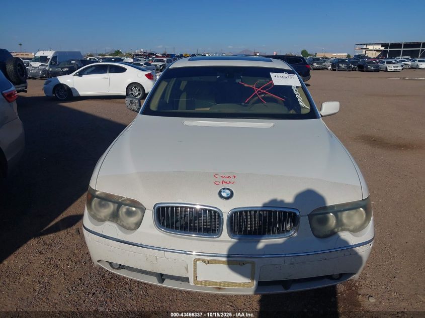 2004 BMW 745Li VIN: WBAGN63594DS55218 Lot: 43466337