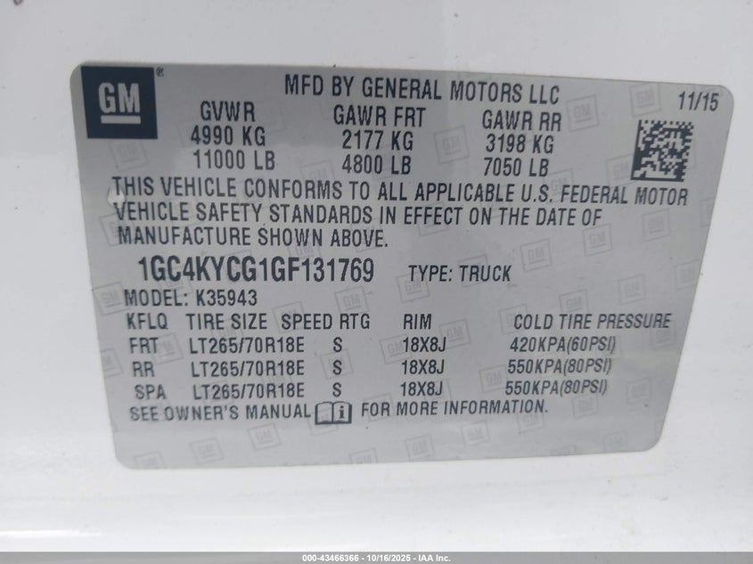 1GC4KYCG1GF131769 2016 CHEVROLET SILVERADO photo no. 9
