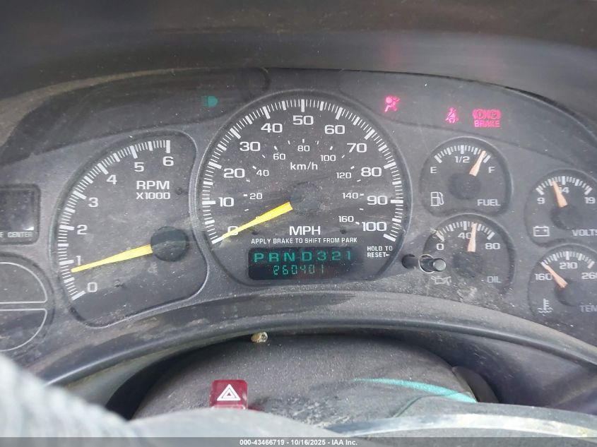 2000 Chevrolet Silverado 1500 Ls VIN: 1GCEK19TXYE115870 Lot: 43466719