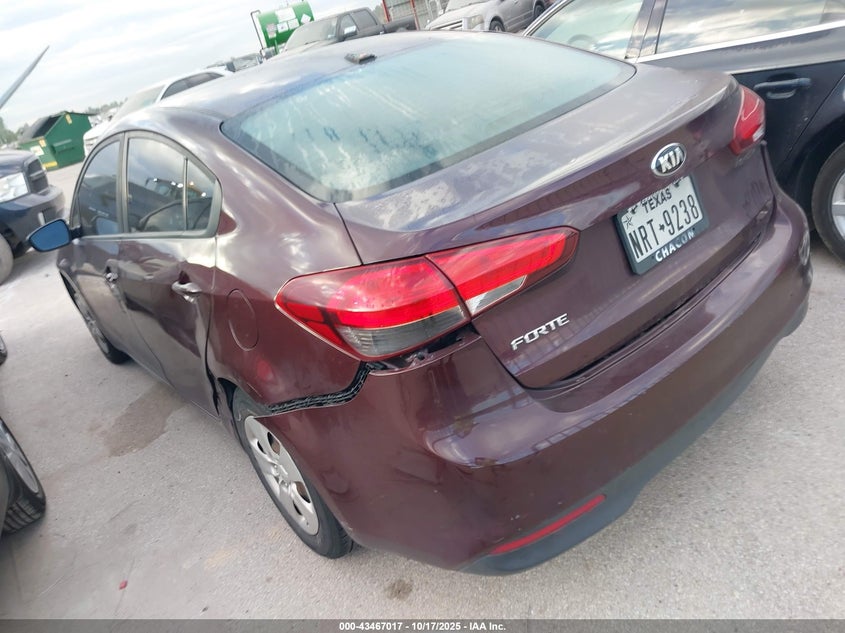 Vin: 3kpfl4a79he111511, lot: 43961954, kia forte lx 20173