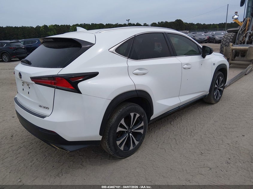 Vin: jtjsarbz6m2200829, lot: 43962118, lexus nx 300 f sport 20214