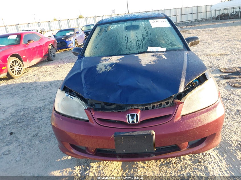 2004 Honda Civic Lx VIN: 2HGES16514H547371 Lot: 43467243