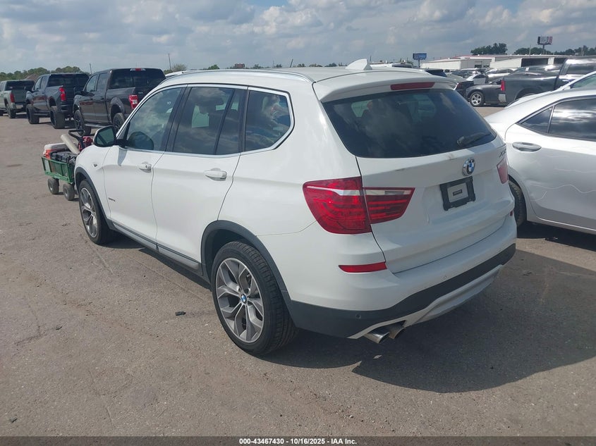 Vin: 5uxwz7c31h0x42626, lot: 43962367, bmw x3 sdrive28i 20173