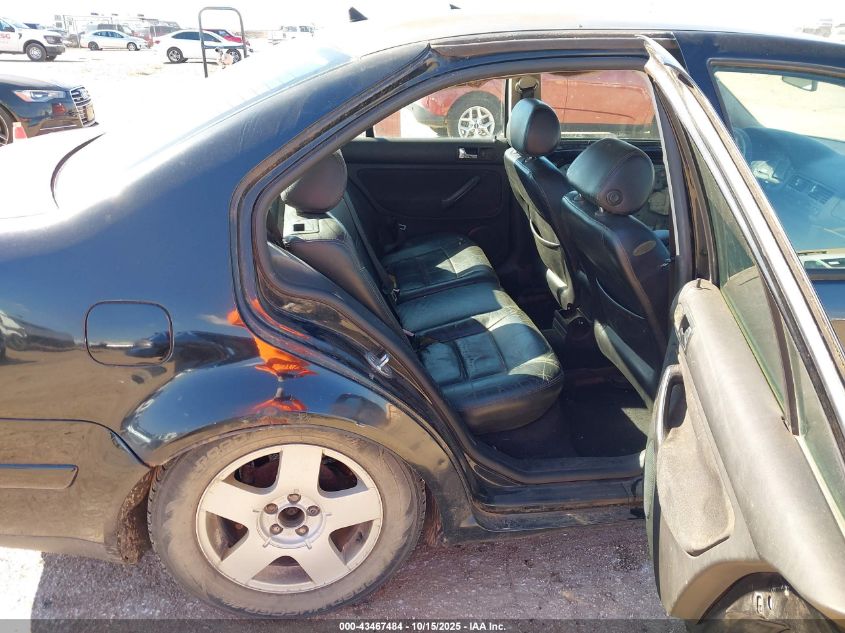 2001 Volkswagen Jetta Wolfsburg VIN: 3VWPD69M81M202317 Lot: 43467484