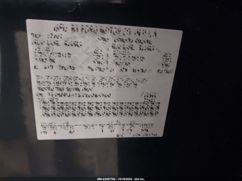 2002 Ford Excursion Xlt VIN: 1FMNU41S22EB65700 Lot: 43467760