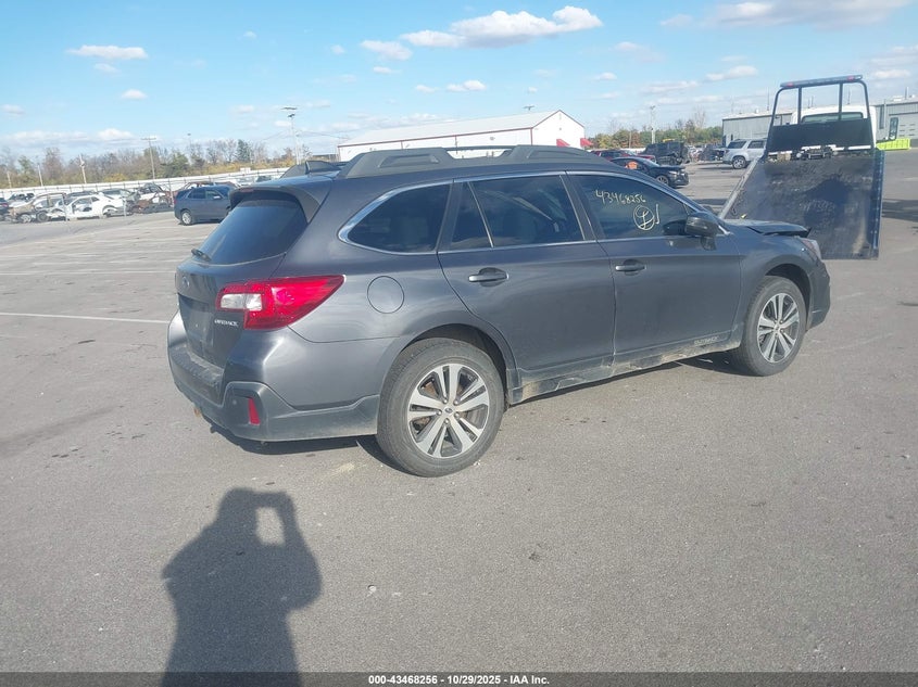 Vin: 4s4bsanc9j3301616, lot: 43963193, subaru outback 2.5i limited 20184