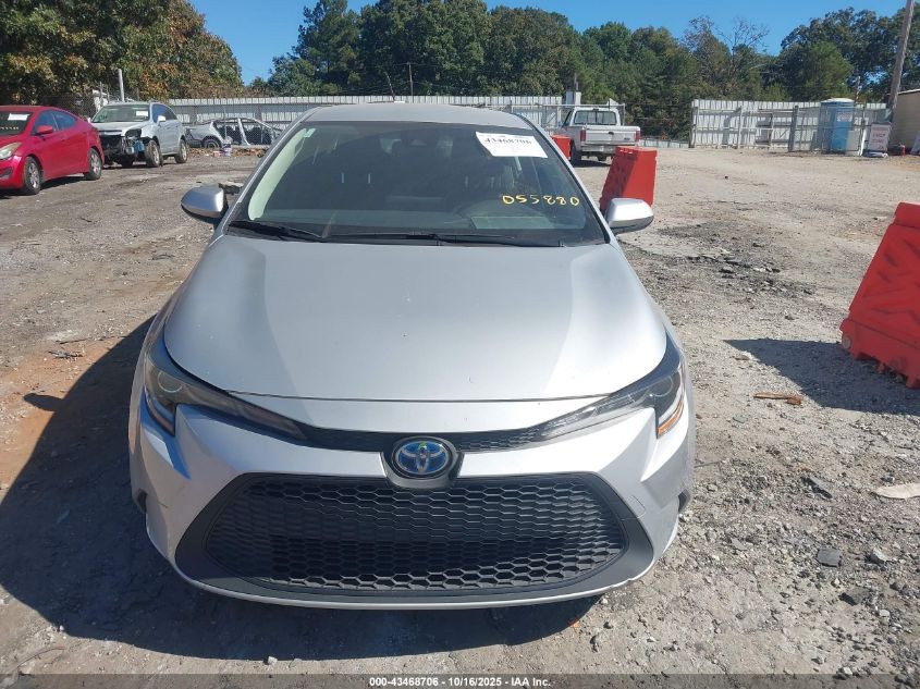 2022 Toyota Corolla Hybrid Le VIN: JTDEAMDE8NJ055880 Lot: 43468706