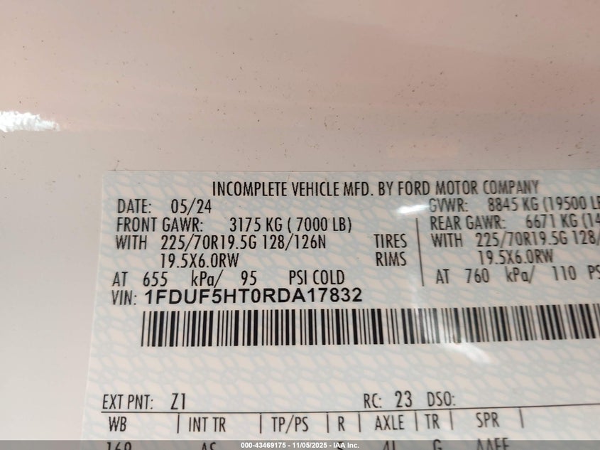 1FDUF5HT0RDA17832 2024 FORD F550 photo no. 8