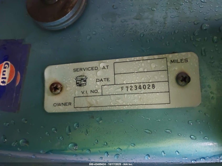 1967 Cadillac Deville VIN: FT234028 Lot: 43469424