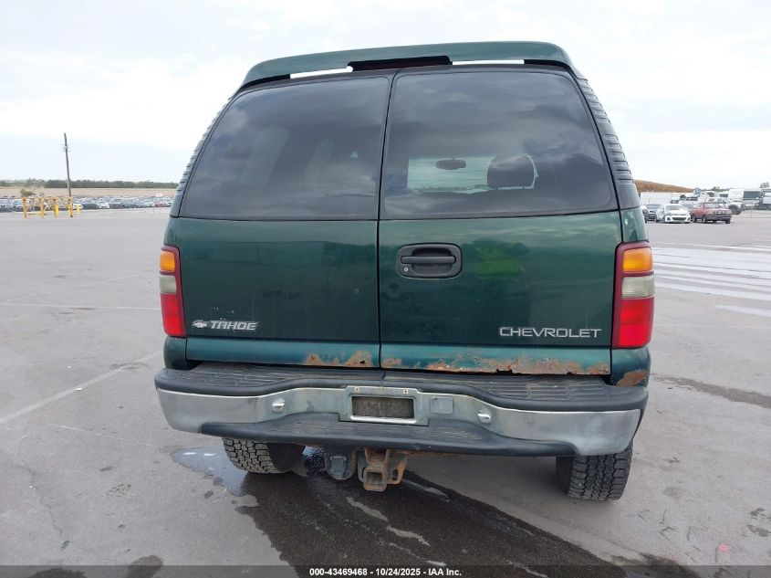 2001 Chevrolet Tahoe Ls VIN: 1GNEK13T21J197350 Lot: 43469468