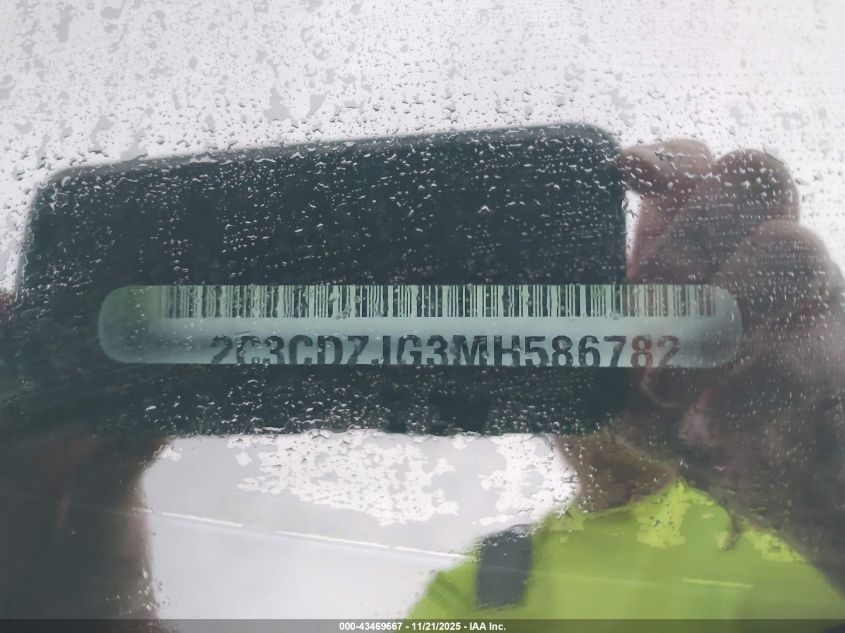 2021 Dodge Challenger Gt VIN: 2C3CDZJG3MH586782 Lot: 43469667