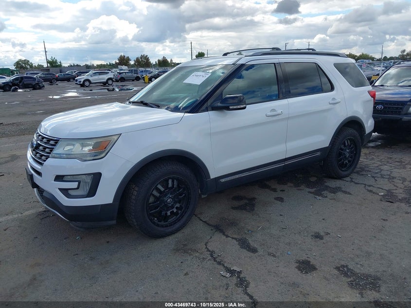 2017 Ford Explorer 3.5 Xlt White Lot 111043469743 Vin 1FM5K8D81HGB22413
