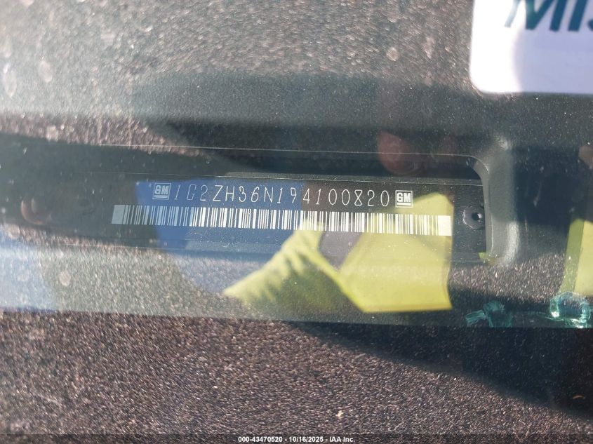 2009 Pontiac G6 Gt VIN: 1G2ZH36N194100820 Lot: 43470520