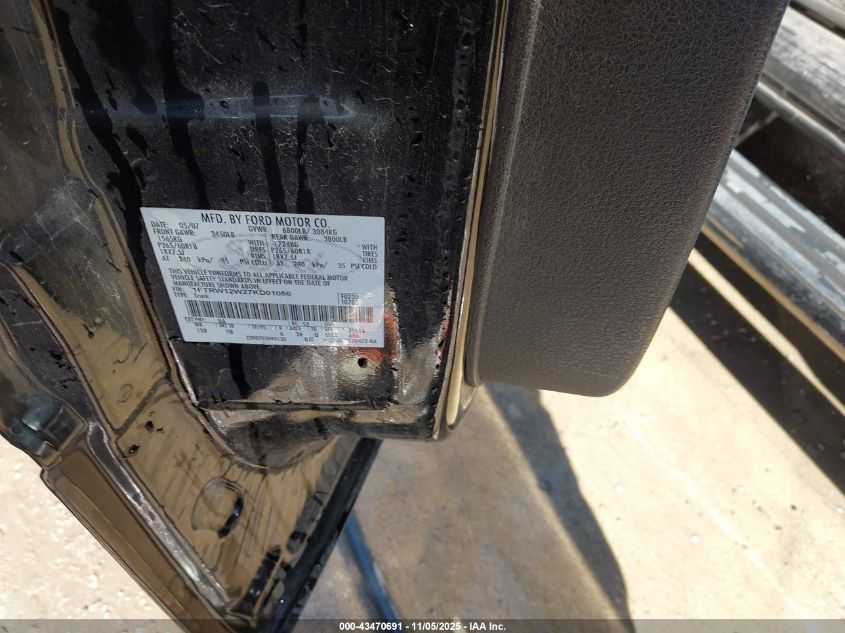 2007 Ford F-150 Xlt VIN: 1FTRW12W27KD01056 Lot: 43470691