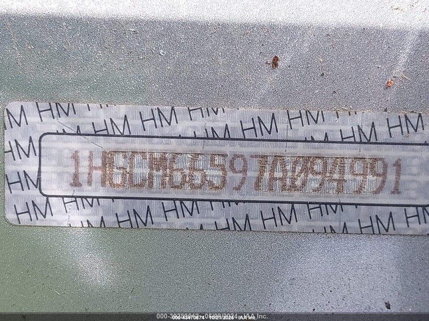 1HGCM66597A094991 2007 HONDA ACCORD photo no. 9