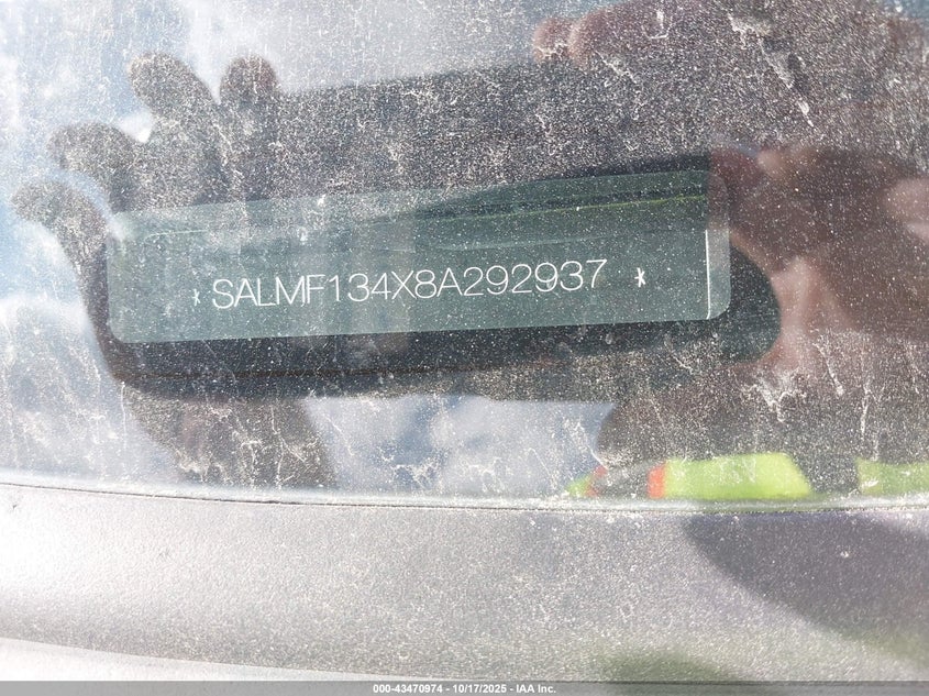 2008 Land Rover Range Rover Supercharged VIN: SALMF134X8A292937 Lot: 43470974