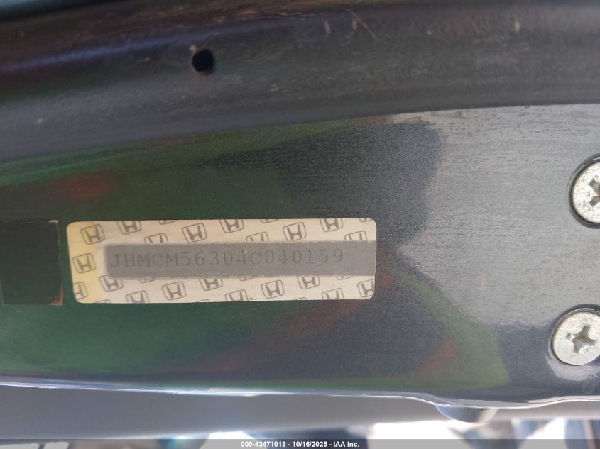 2004 Honda Accord 2.4 Lx VIN: JHMCM56304C040159 Lot: 43471018