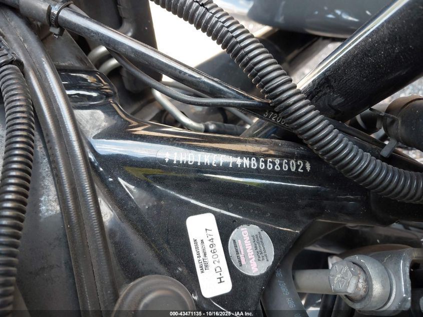 2022 Harley-Davidson Flhtk VIN: 1HD1KEF14NB668602 Lot: 43471135