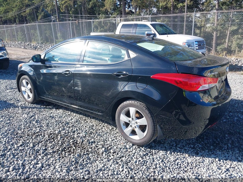 2013 Hyundai Elantra Gls black sedan gasoline 5NPDH4AE2DH301387 photo #4
