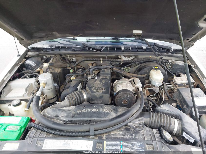 2002 Chevrolet S-10 Ls VIN: 1GCCS195728234281 Lot: 43471252