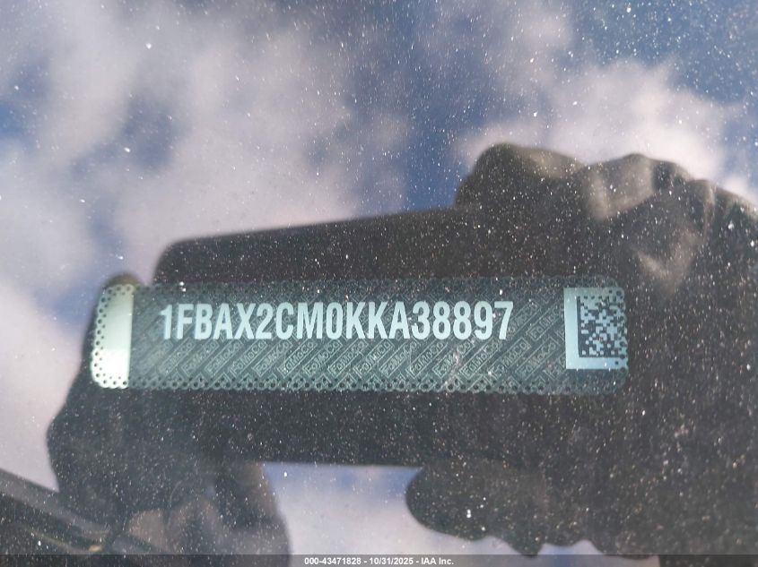 2019 Ford Transit-350 Xl VIN: 1FBAX2CM0KKA38897 Lot: 43471828