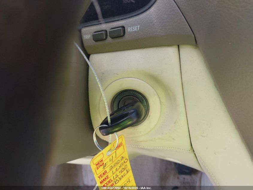 2002 Lexus Ls 430 VIN: JTHBN30F620060804 Lot: 43472092