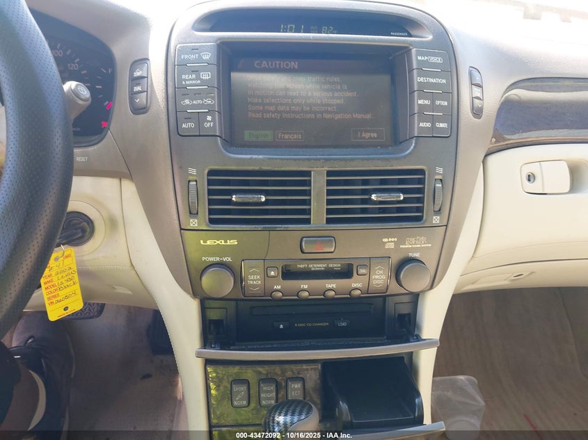 2002 Lexus Ls 430 VIN: JTHBN30F620060804 Lot: 43472092