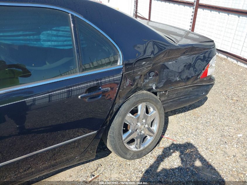 2002 Lexus Ls 430 VIN: JTHBN30F620060804 Lot: 43472092