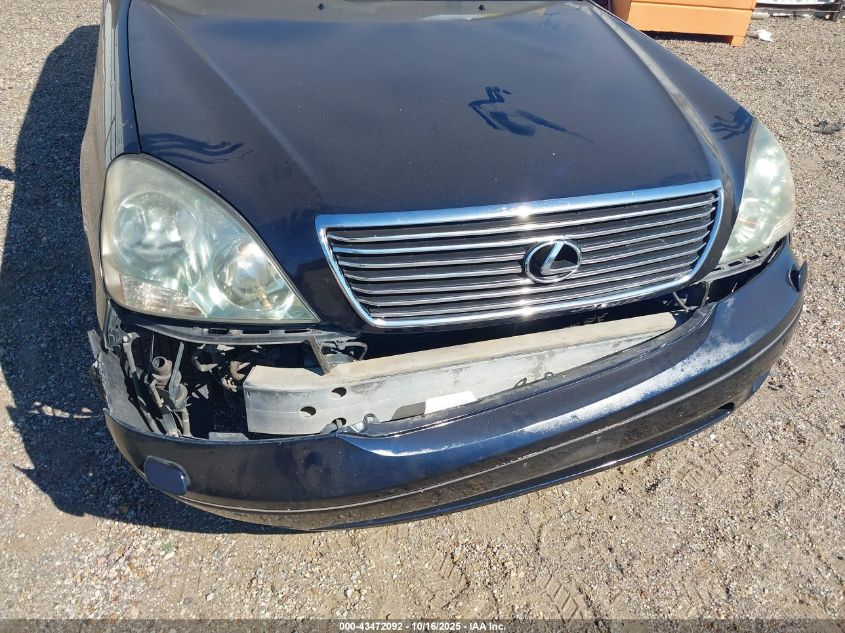 2002 Lexus Ls 430 VIN: JTHBN30F620060804 Lot: 43472092