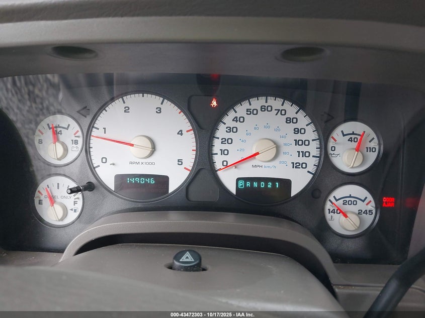 2003 Dodge Ram 2500 Slt/Laramie/St VIN: 3D7KU286X3G765479 Lot: 43472303