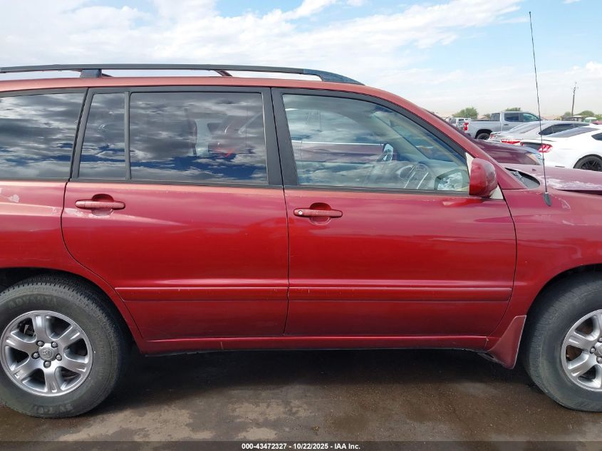 2006 Toyota Highlander V6 VIN: JTEDP21A860108788 Lot: 43472327