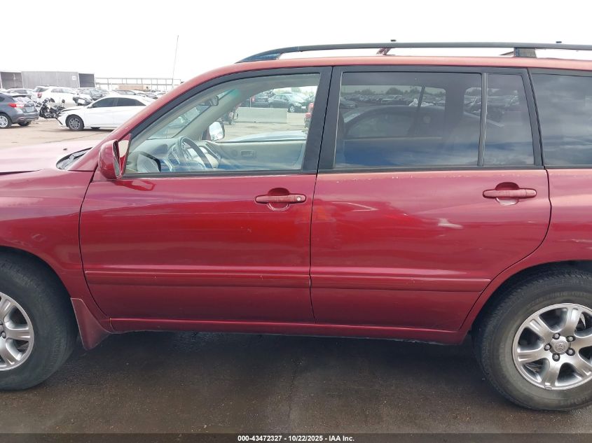 2006 Toyota Highlander V6 VIN: JTEDP21A860108788 Lot: 43472327