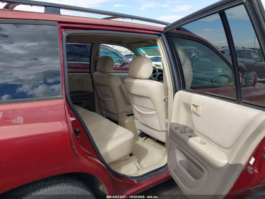 2006 Toyota Highlander V6 VIN: JTEDP21A860108788 Lot: 43472327