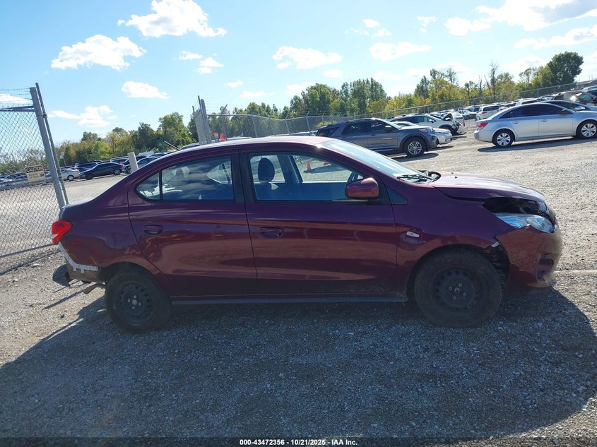 2020 Mitsubishi Mirage G4 Es VIN: ML32F3FJ6LHF06954 Lot: 43472356