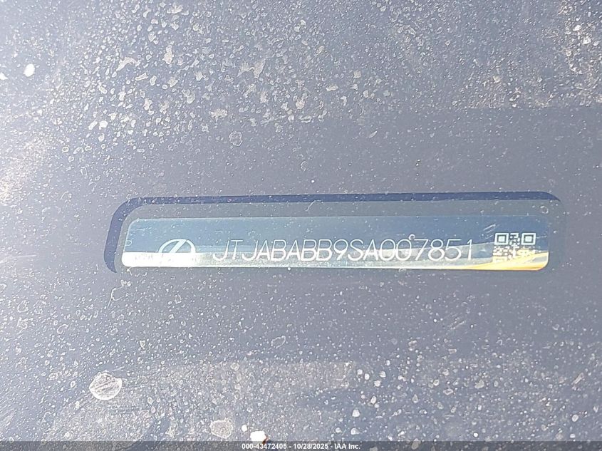 2025 Lexus Rz 300E VIN: JTJABABB9SA007851 Lot: 43472405