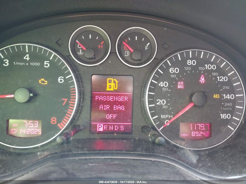 2006 Audi A3 2.0T VIN: WAUMF78P06A024289 Lot: 43472639