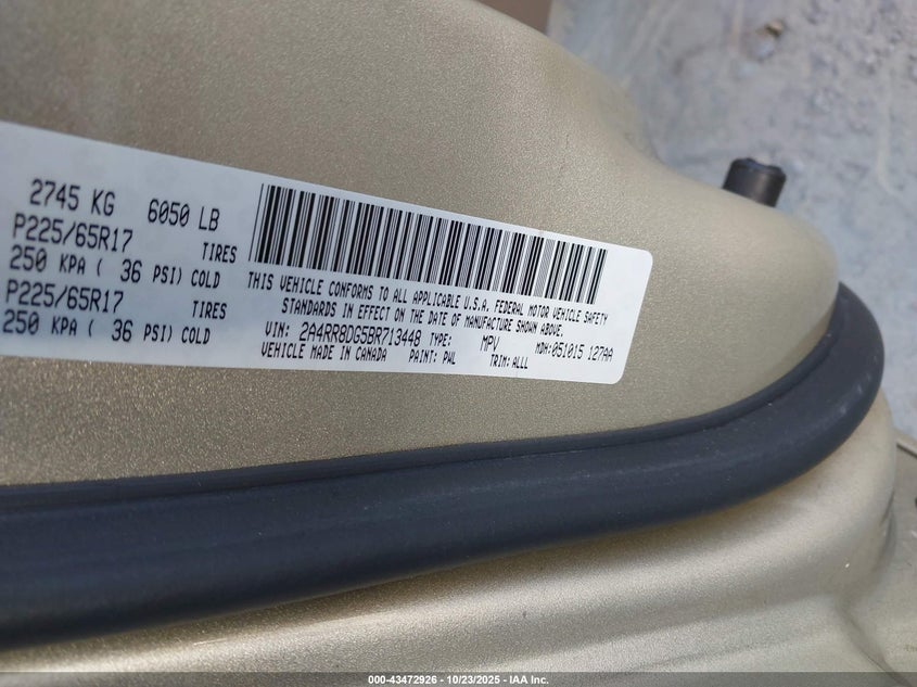 2A4RR8DG5BR713448 2011 CHRYSLER TOWN & COUNTRY photo no. 9