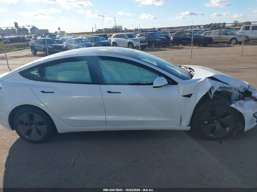 2022 Tesla Model 3 Long Range Dual Motor All-Wheel Drive VIN: 5YJ3E1EB8NF333635 Lot: 43473043