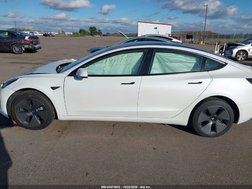 2022 Tesla Model 3 Long Range Dual Motor All-Wheel Drive VIN: 5YJ3E1EB8NF333635 Lot: 43473043