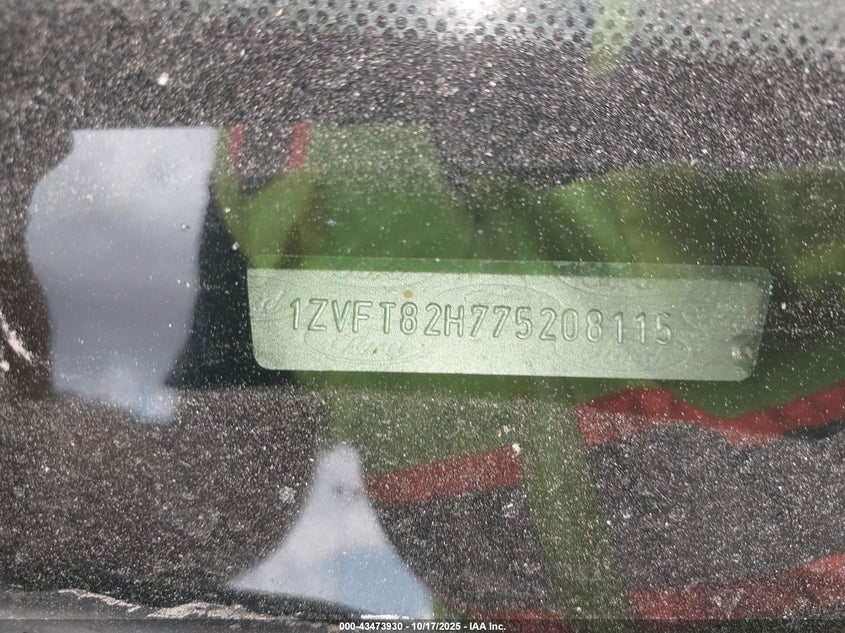 2007 Ford Mustang Gt Deluxe/Gt Premium VIN: 1ZVFT82H775208115 Lot: 43473930