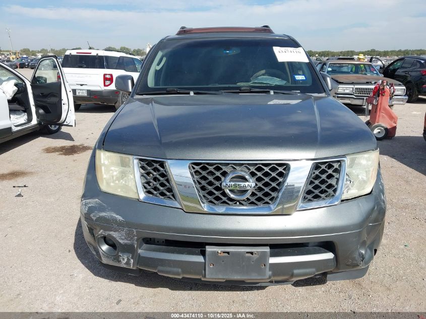 2007 Nissan Pathfinder Le VIN: 5N1AR18UX7C622780 Lot: 43474110