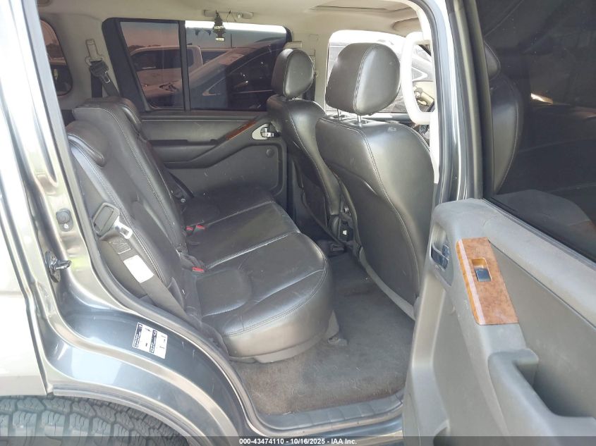 2007 Nissan Pathfinder Le VIN: 5N1AR18UX7C622780 Lot: 43474110