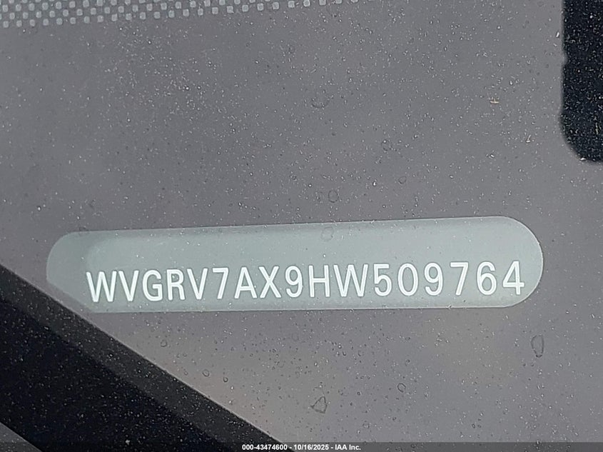 2017 VOLKSWAGEN TIGUAN 2.0T WOLFSBURG EDITION WVGRV7AX9HW509764