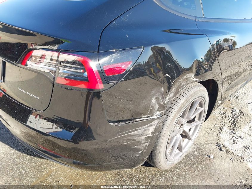 2023 Tesla Model 3 Long Range Dual Motor All-Wheel Drive VIN: 5YJ3E1EB6PF660036 Lot: 43474824