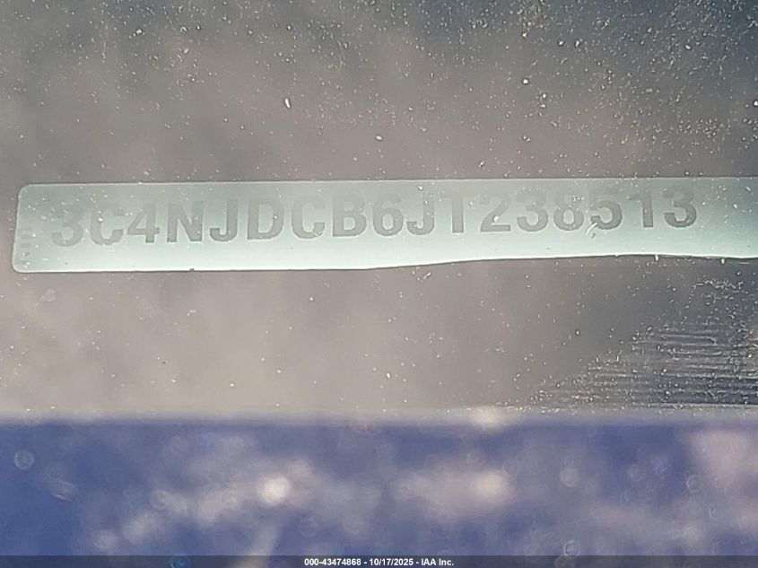 2018 JEEP COMPASS LIMITED 4X4 3C4NJDCB6JT238513