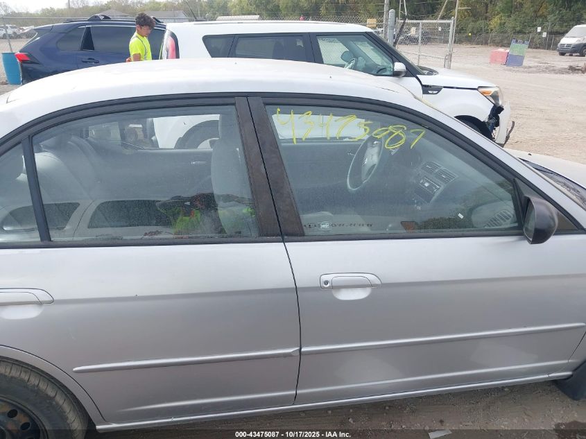 2005 Honda Civic Lx VIN: 2HGES16555H592184 Lot: 43475087