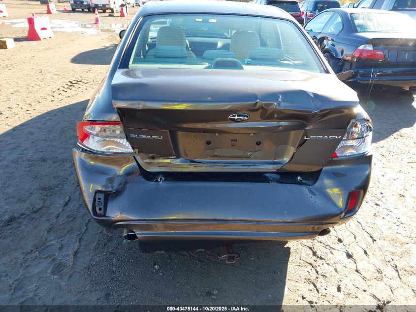 2009 Subaru Legacy 2.5I VIN: 4S3BL616597219742 Lot: 43475144