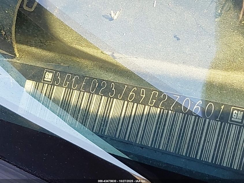 2009 Chevrolet Silverado 1500 Lt VIN: 3GCEC23J69G270601 Lot: 43475630