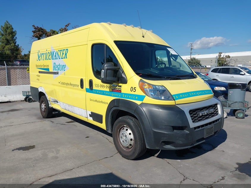 2019 RAM PROMASTER 3500 CARGO VAN HIGH ROOF 159 WB EXT - 3C6URVJG7KE504109